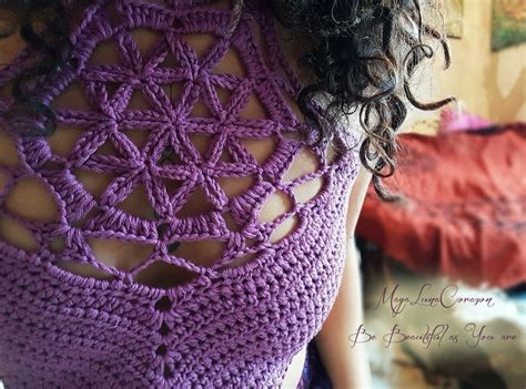 Crochet Flower Of Life Written Pattern Crochet Boho Halter Etsy