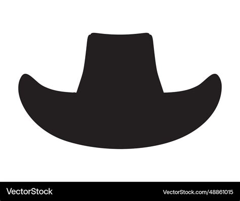 Cowboy hat silhouette art Royalty Free Vector Image