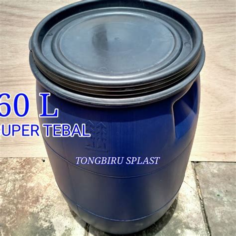 Jual New Stock Tempat Sampah 60LITER BAHAN TEBAL Tong Sampah Biru 60L