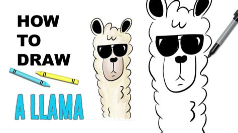 How To Draw A Cool Llama Step By Step Easy Drawing Lesson Easy