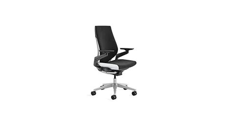 A Black And White Office Chair With Wheels