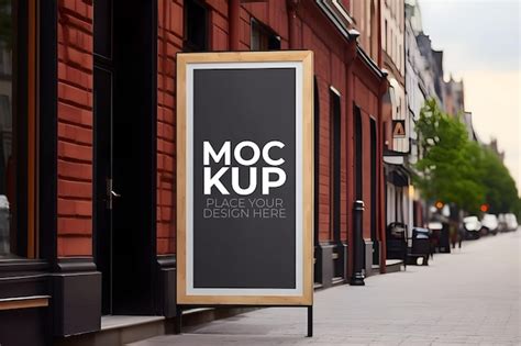 Premium PSD Blank Billboard Mockup In The City Ai Generated