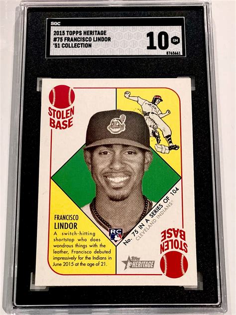 Topps Heritage Francisco Lindor Rc For Sale Online Ebay