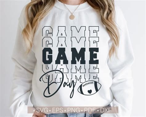 Game Day Svg Football Shirt Svg Game Day Vibes Svgfootball Etsy