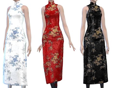 Sims 4 Cc Cheongsam Sfs Sims 4 Chinese Dress Sims 4 Cc