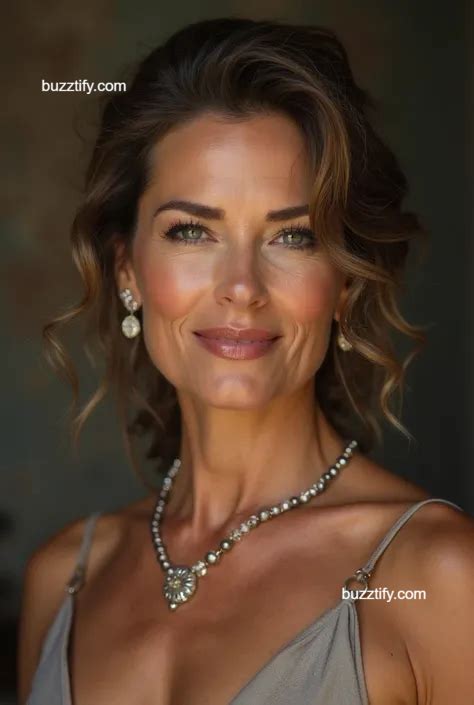 on Women in late 40s with short hairstyle