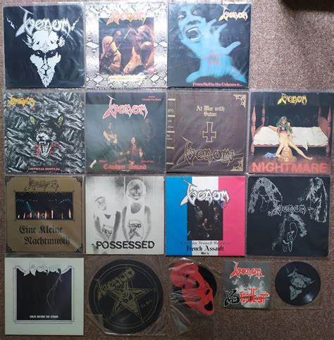 This is my Venom album collection. Anyone else collect here? : r/venomband