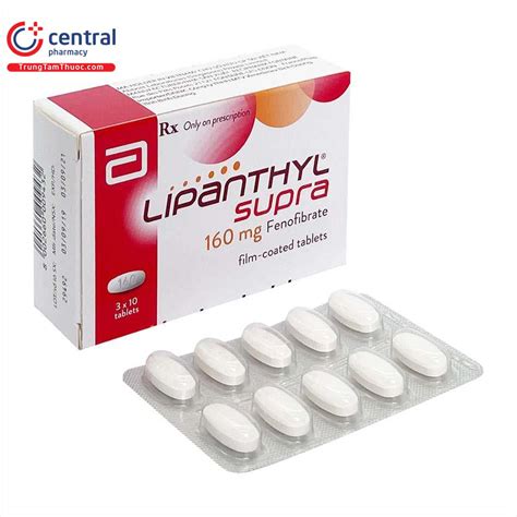 Thuốc Lipanthyl Supra 160 mg Thuốc có tác dụng hạ cholesterol