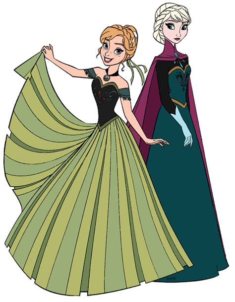 Anna And Elsa Clip Art From Frozen Disney Clip Art Galore