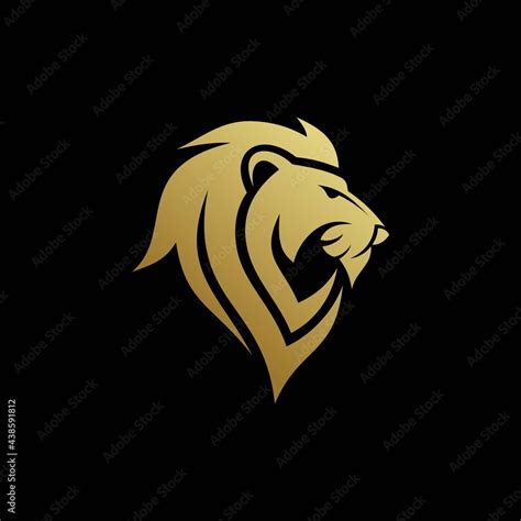 Letter L Lion Head Logo Design Stock Vector | Adobe Stock