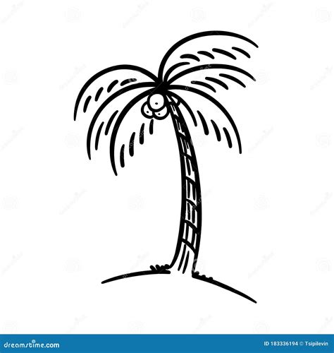 Coconut Tree Outline