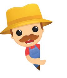 Funny cartoon farmer Royalty Free Vector Image