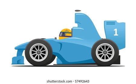 Blue Formula 1 Race Car Stock Illustration 57492643 | Shutterstock