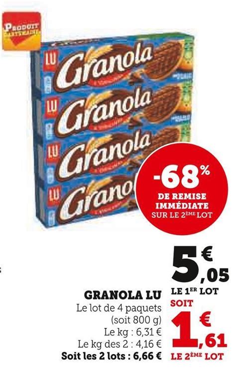 Promo Lu Granola Chez U Express