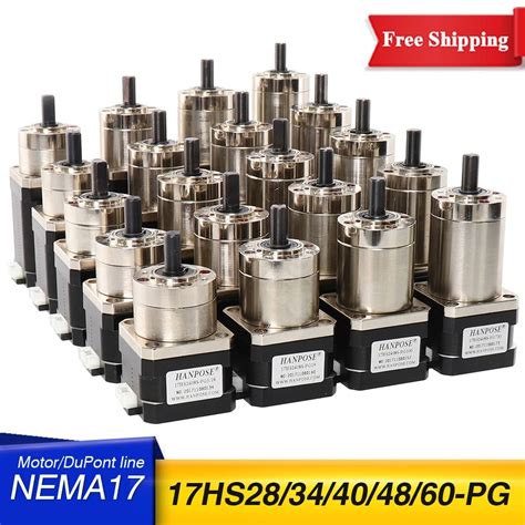 Planetary Geared Gearbox Nema17 Stepper Motor 17hs4401s Pg All Ratio