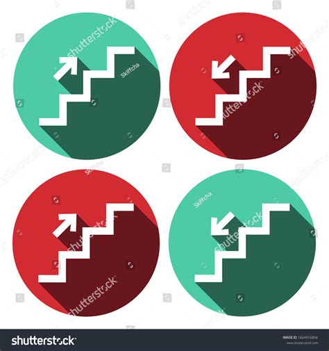 Stairs Stairs Down Symbol Set Stairs Stock Vector (Royalty Free ...