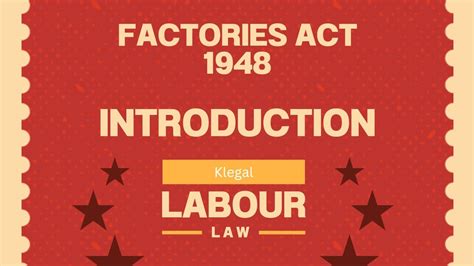 Factories Act 1948 1 Youtube