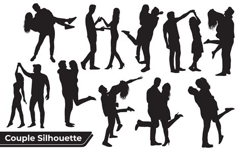 Collection Of Romantic Couple Silhouette Afbeelding Door Adopik