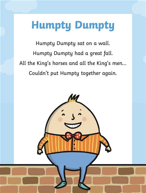 Origin Of Humpty Dumpty Rhyme