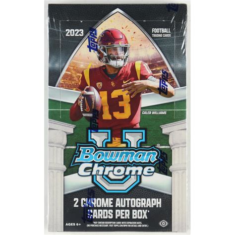 2023 Bowman University Chrome Football Hobby Box With 24 Packs