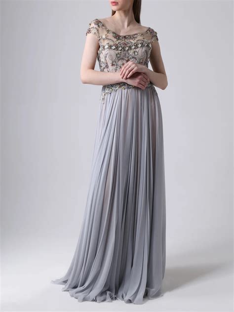 Платье вечернее шелковое от REEM ACRA за 259 160 рублей со скидкой 60% ...