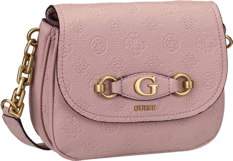 Guess Izzy Peony Trible Compartment Flap Apricot Rose Logo