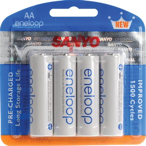 Sanyo Eneloop Aa Rechargeable Nimh Batteries 4 Pack Sanen4aa2