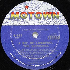 Supremes A Bit Of Liverpool Lp Motown Vg Ex Groovenut