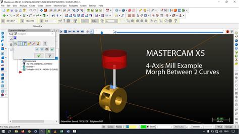 MasterCam X5 4 Axis Mill Example Morph Between Two Curves YouTube