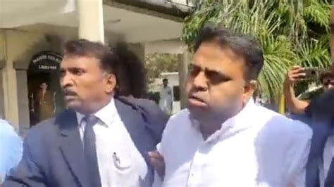 Imran Khan Party Leader Fawad Chaudhry Seen Running For His Life After