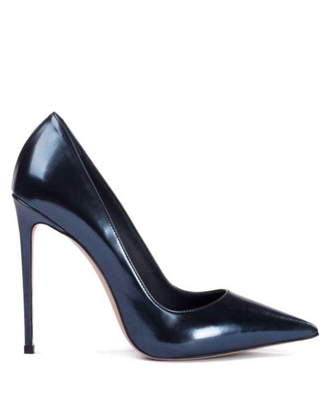 Le Silla Eva 120mm Metallic Effect Pumps In Blue Lyst