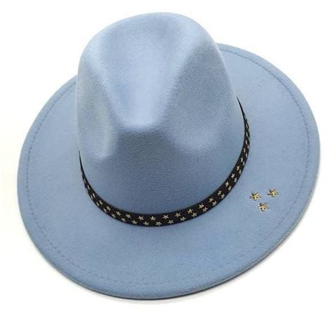 Sky Blue Fedora Hat Light Blue Fedora Hat for Woman Wool - Etsy Israel | Fedora hat women, White ...