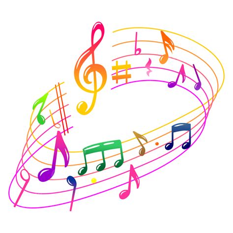 Colourful Music Notes Png