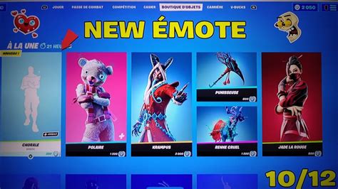 NEW Émote CHORALE Boutique Fortnite 10 Décembre 2020 Item Shop