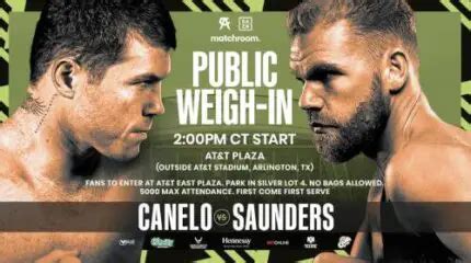 Pesaje Canelo Lvarez Vs Billy Joe Saunders En Vivo Hora Canal D Nde