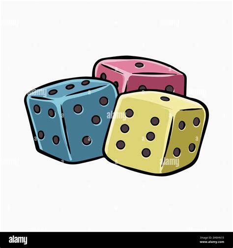 Cartoon Rolling Dice