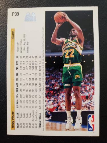 1992 93 Upper Deck McDonald S P39 Ricky Pierce For Sale Online EBay