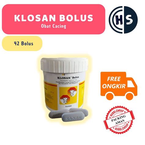 Jual KLOSAN BOLUS POT ISI 42 Bolus SANBE Obat Cacing Spektrum Luas