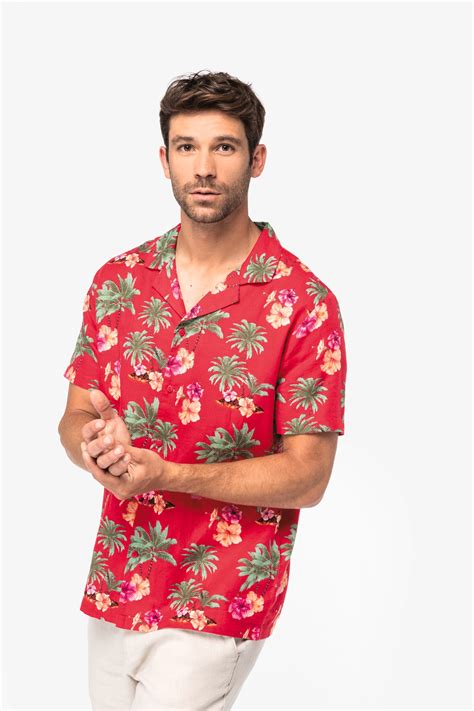 Camicia Uomo Ecosostenibile Con Stampa Hawaiana Native Spirit