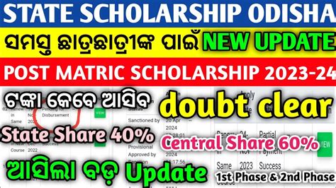 State Scholarship New Update Post Matric Scholarship Money Came Big