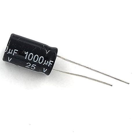 Pack Of 10 Pieces MCIGICM 1000uf 25V Capacitor Aluminum Electrolytic