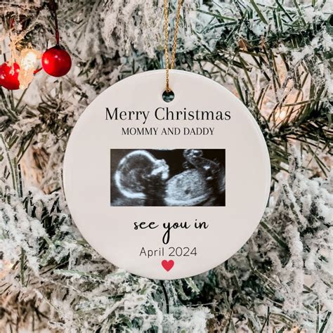 Pregnancy Christmas Ornament From Baby Ultrasound Photo Ornament Baby