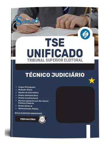 Apostila Completa T Cnico Judici Rio Tse Unificado Sl Frete Gr Tis