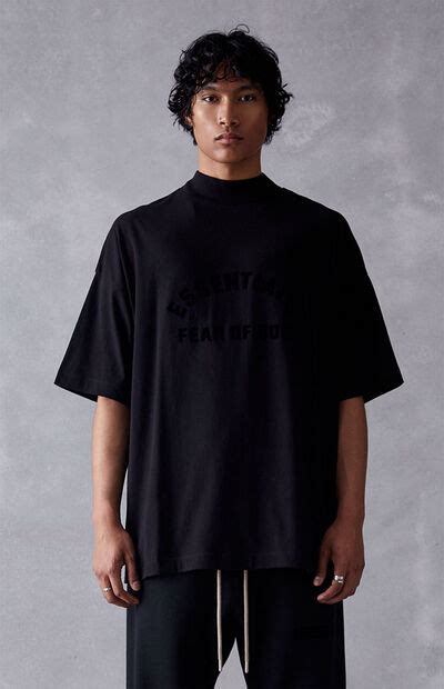 Fear Of God Essentials Jet Black T Shirt Pacsun