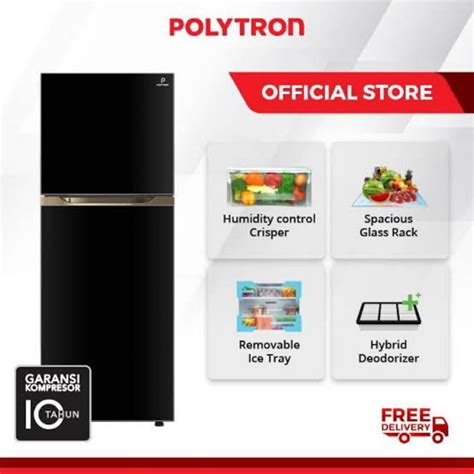 Jual Kulkas Pintu Polytron Inverter Liter Prm X Lemari Es