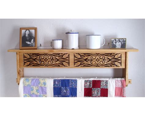 An Art Nouveau Inspired Carved Quilt Rack Shelf That I Recently Stocked