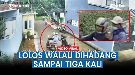 Viral Rekaman CCTV Aksi Penjambret Lolos Walau Dihadang Sampai Tiga