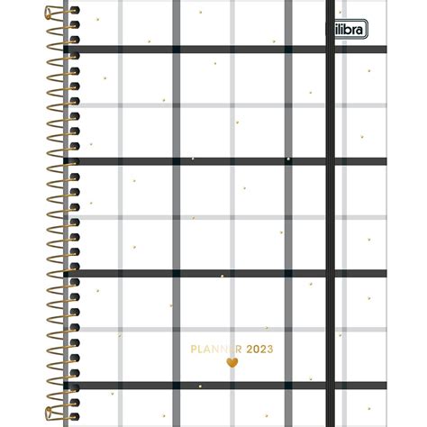 Planner Espiral 17 7 X 24 Cm West Village Metalizado 2023 Tilibra