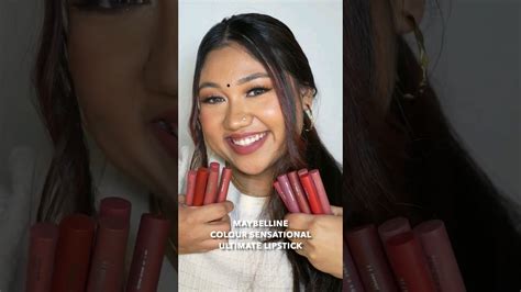 Lip Swatch Of Maybelline Colour Sensational Ultimatte Lipsticks 💋