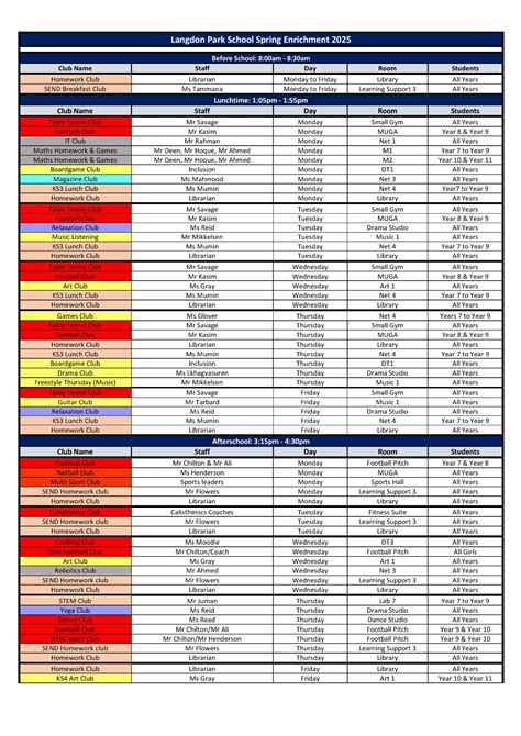 Langdon Park School - Enrichment and CDD